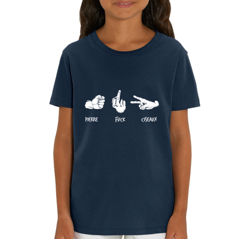 T-shirt enfant coton bio bleu marine Shifuckmi (Gondrax,Humour,Slogans Débiles)