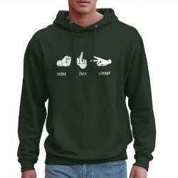 Sweat homme à capuche vert foncé Shifuckmi (Gondrax,Humour,Slogans Débiles)