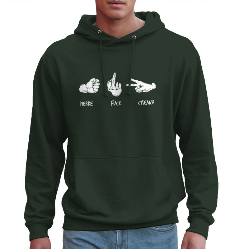Sweat homme à capuche vert foncé Shifuckmi (Gondrax,Humour,Slogans Débiles)