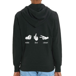 Sweat femme zippé à capuche coton bio noir Shifuckmi (Gondrax,Humour,Slogans Débiles)