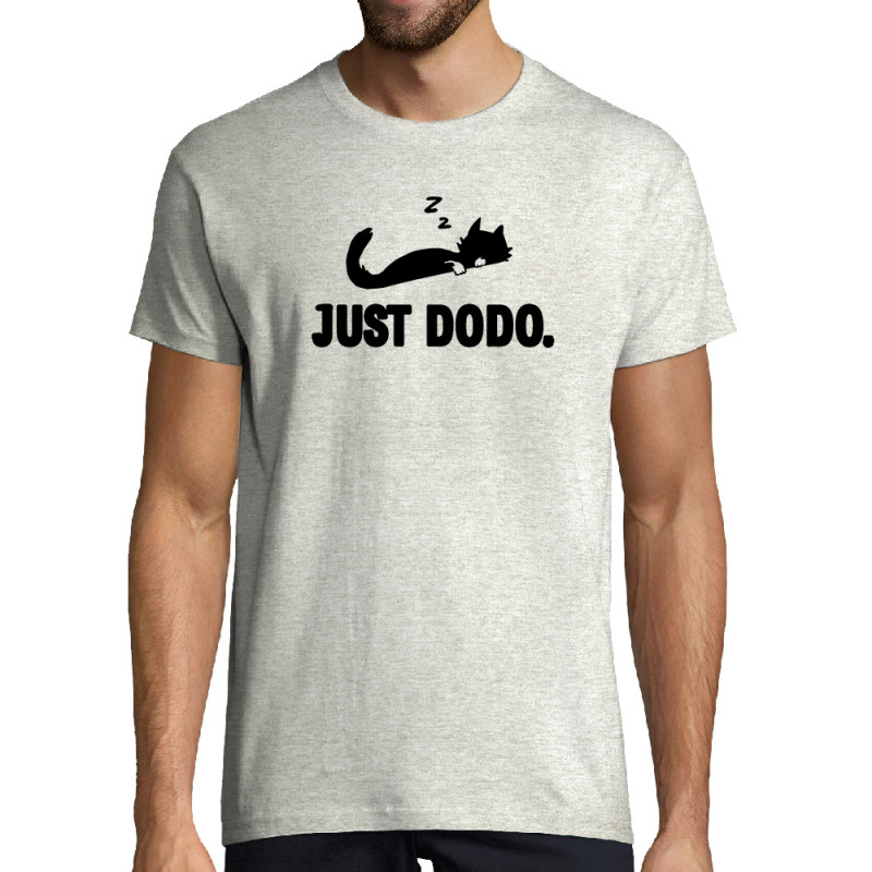 Tee-shirt homme blanc chiné Just dodo (Blacksquare,Animaux,Chats)