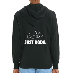 Sweat femme zippé à capuche coton bio noir Just dodo (Blacksquare,Animaux,Chats)