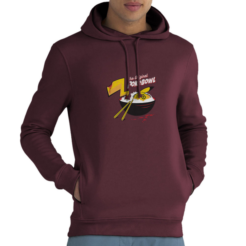 Sweat homme à capuche coton bio bordeaux Original Pokebowl (Ted Boundy,Films/Séries,Jeux Vidéo / Geek,Manga Kawaï japan)
