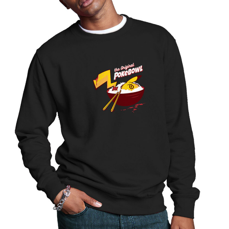 Sweat homme col rond noir Original Pokebowl (Ted Boundy,Films/Séries,Jeux Vidéo / Geek,Manga Kawaï japan)