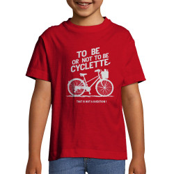 T-shirt enfant rouge To be cyclette (Blacksquare,Vélo,Slogans Débiles)