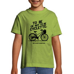 T-shirt enfant vert pomme To be cyclette (Blacksquare,Vélo,Slogans Débiles)