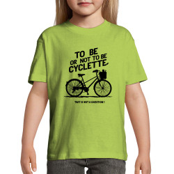 T-shirt enfant vert pomme To be cyclette (Blacksquare,Vélo,Slogans Débiles)