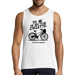 Débardeur homme blanc To be cyclette (Blacksquare,Vélo,Slogans Débiles)