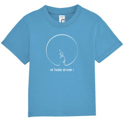 T-shirt bébé bleu azur On tourne en rond (Gondrax,Humour,Slogans engagés)
