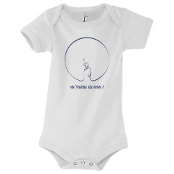 Body bébé blanc On tourne en rond (Gondrax,Humour,Slogans engagés)