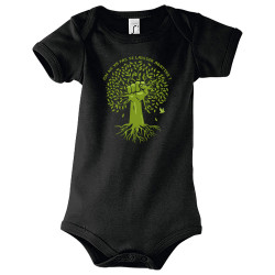 Body bébé noir Se laisser abattre (Gondrax,Ecologie)