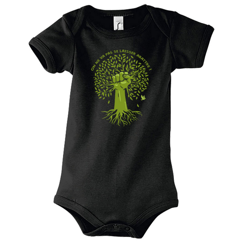 Body bébé noir Se laisser abattre (Gondrax,Ecologie)