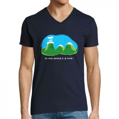 T-shirt homme col V "Volcan"