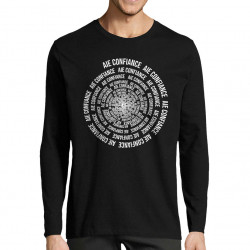 T-shirt homme manches longues noir Aie confiance (Gondrax,Slogans Débiles,Humour)