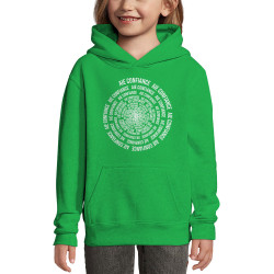 Sweat enfant à capuche vert prairie Aie confiance (Gondrax,Slogans Débiles,Humour)