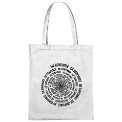 Sac shopping en toile blanc Aie confiance (Gondrax,Slogans Débiles,Humour)