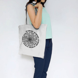 Sac shopping en toile blanc Aie confiance (Gondrax,Slogans Débiles,Humour)
