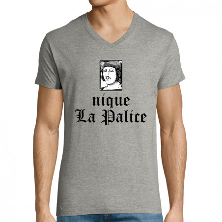 T-shirt homme col V "Nique...