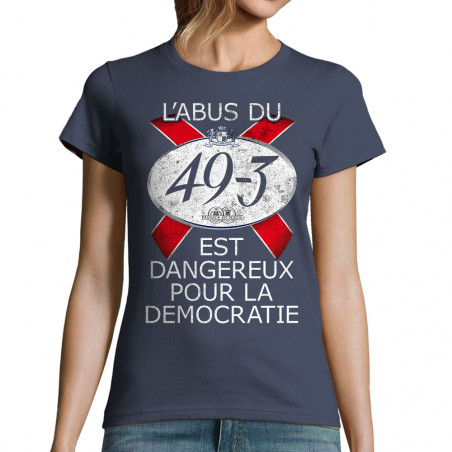 T-shirt femme "L'abus du 49 3"