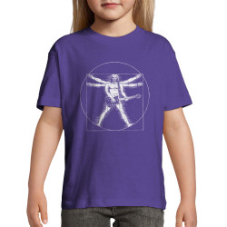 T-shirt enfant violet foncé Vitruve Rock (Gondrax,Rock & Punk,Musée,Humour,Homme de Vitruve)
