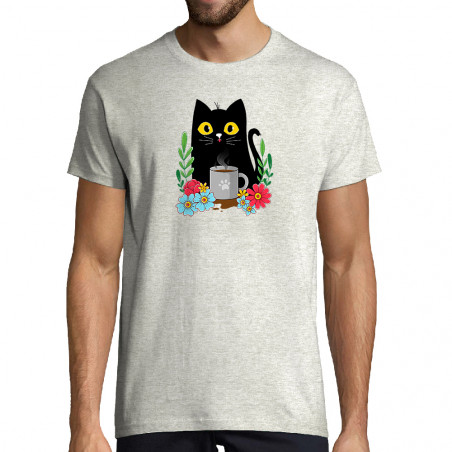 T-shirt homme "Coffee cat"
