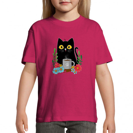 T-shirt enfant "Coffee cat"