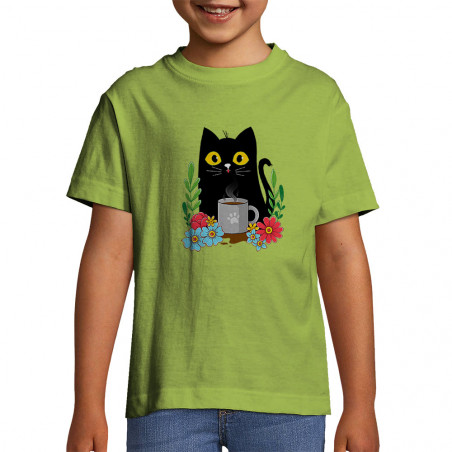 T-shirt enfant "Coffee cat"