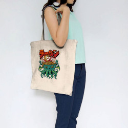 Sac shopping en toile naturel Cthulhu noodles (Manga Kawaï japan,Jeux Vidéo / Geek)