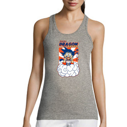 Débardeur femme gris chiné Dragon Ball Ramen (Manga Kawaï japan,Jeux Vidéo / Geek)