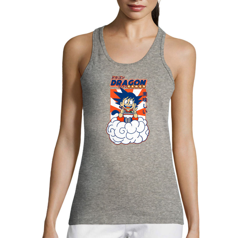 Débardeur femme gris chiné Dragon Ball Ramen (Manga Kawaï japan,Jeux Vidéo / Geek)