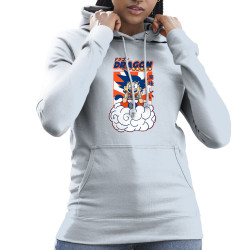 Sweat femme à capuche bleu ciel Dragon Ball Ramen (Manga Kawaï japan,Jeux Vidéo / Geek)