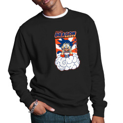 Sweat homme col rond noir Dragon Ball Ramen (Manga Kawaï japan,Jeux Vidéo / Geek)
