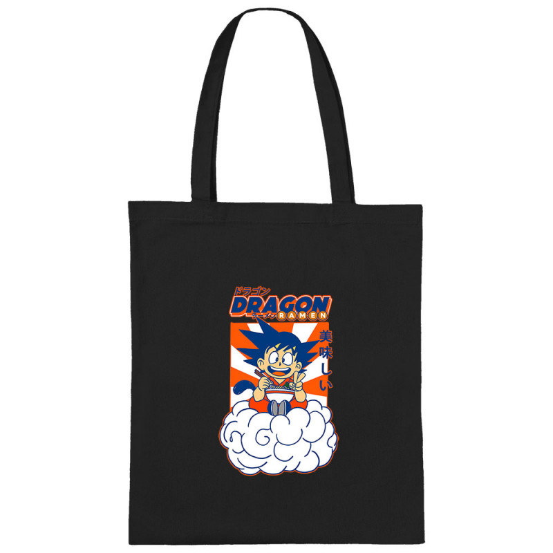 Sac shopping en toile noir Dragon Ball Ramen (Manga Kawaï japan,Jeux Vidéo / Geek)