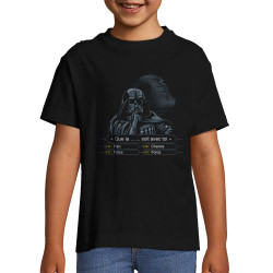T-shirt enfant noir Dark Vador veut gagner des millions (Films/Séries,Humour,Star Wars)