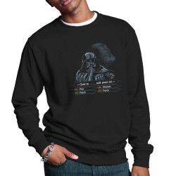 Sweat homme col rond noir Dark Vador veut gagner des millions (Films/Séries,Humour,Star Wars)