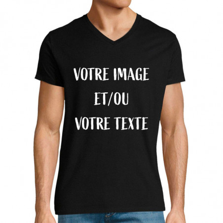 T-shirt homme col V...