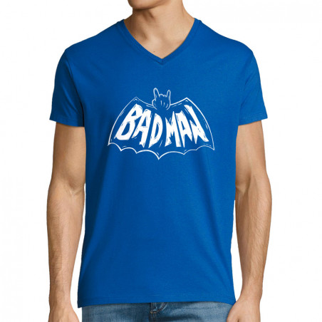 T-shirt homme col V "BADMAN"