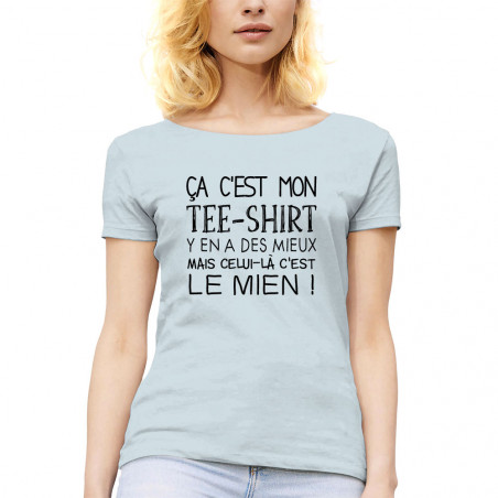 T-shirt femme col large "Ca...