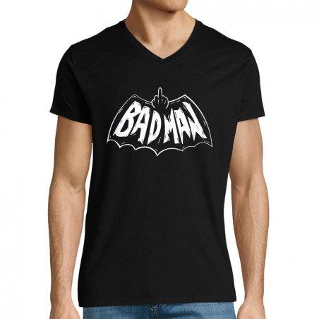 T-shirt homme col V "Badman...