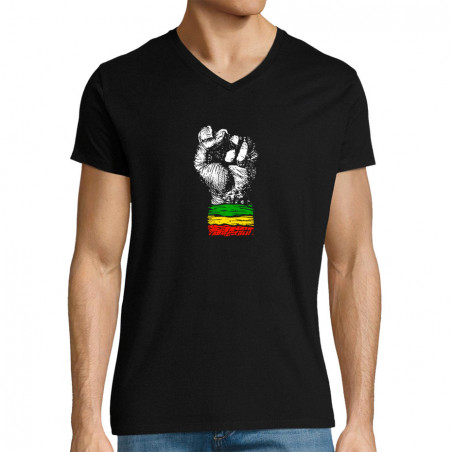 T-shirt homme col V "Reggae...