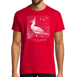 Tee-shirt homme rouge Le Fou de Bassan (Gondrax,Les Bébêtes,Animaux)