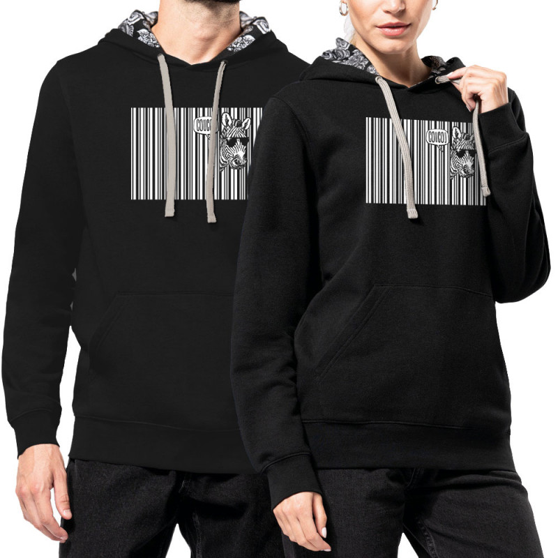 Sweat capuche à motifs unisexe noir et têtes de mort mexicaines Coucou (Gondrax,Animaux,Humour)
