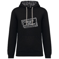 Sweat capuche à motifs unisexe noir et têtes de mort mexicaines Certifié non conforme (Gondrax,Slogans engagés)