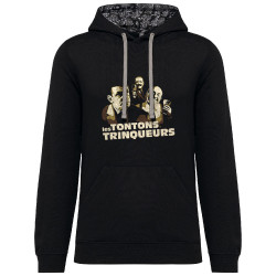 Sweat capuche à motifs unisexe noir et têtes de mort mexicaines Les Tontons Trinqueurs (Trabe,Humour,Alcool,Les Tontons Flingueu