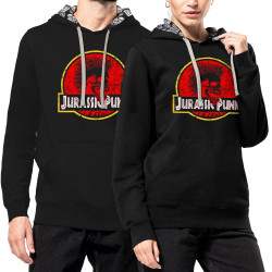 Sweat capuche à motifs unisexe noir et têtes de mort mexicaines Jurassic Punk (Gondrax,Films/Séries,Rock & Punk,Détournements)