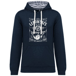 Sweat capuche à motifs unisexe bleu marine et marinière Big Lebowski (Films/Séries)