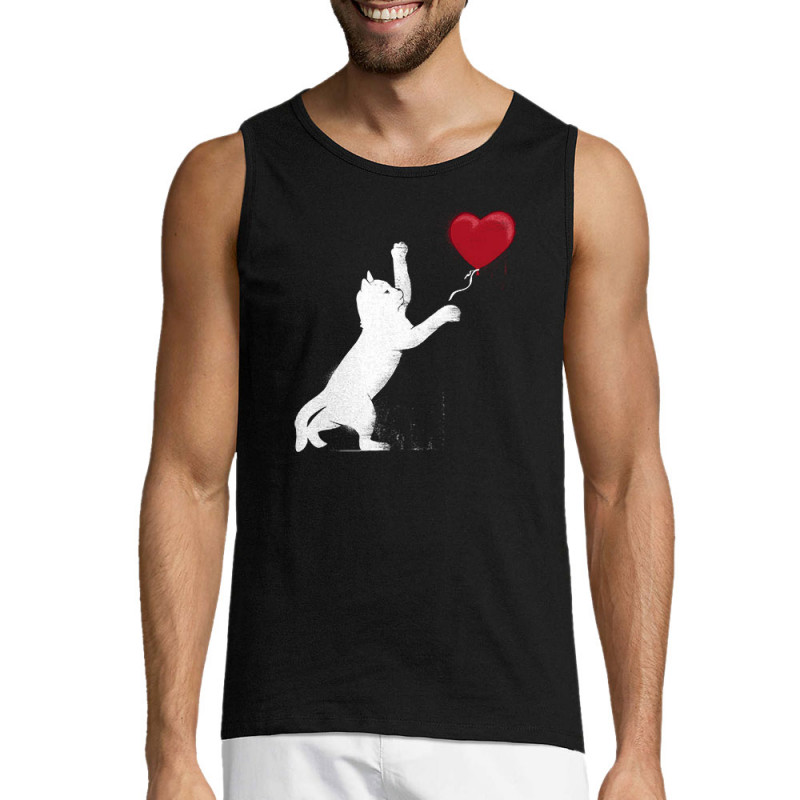 Débardeur homme noir Banksy Cat (Le Duc,Animaux,Musée,Chats)