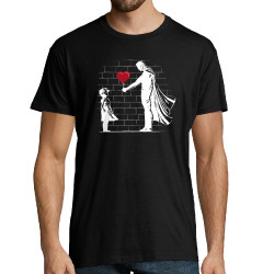 Tee-shirt homme noir Banksy Superman (Le Duc,Musée,Films/Séries)