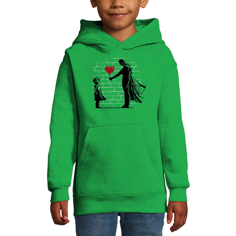 Sweat enfant à capuche vert prairie Banksy Superman (Le Duc,Musée,Films/Séries)