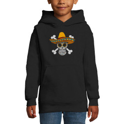 Sweat enfant à capuche One Piece Mexican Skull